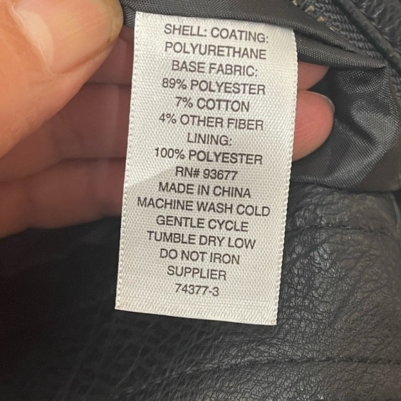 New Ana a new aprobach black leather jacket size small - Picture 14 of 15